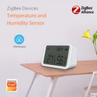 Датчик температуры и влажности NEO Tuya Smart Zigbee OTA с большим прозрачным экраном и поддержкой дистанционного управления через приложение Smart Life