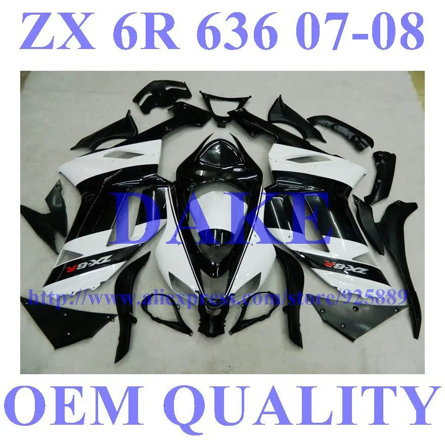 

Best Hi-grade ABS Fairing Kit FOR NINJA ZX 6R 636 07 08 ZX-6R Tim ZX6R 2007 2008 ZX 6R 07 08 Fairings & Tail Cover