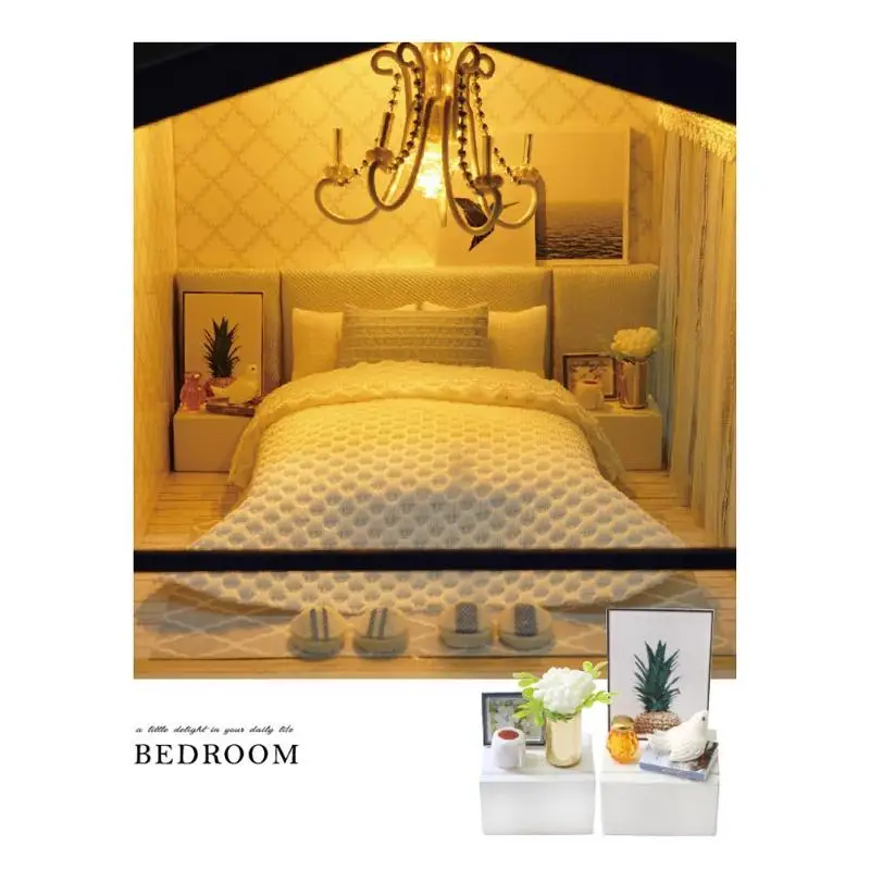 new girl diy 3d wooden mini dollhouse 2020 time apartment doll house furniture educational toys furniture for children love gift free global shipping