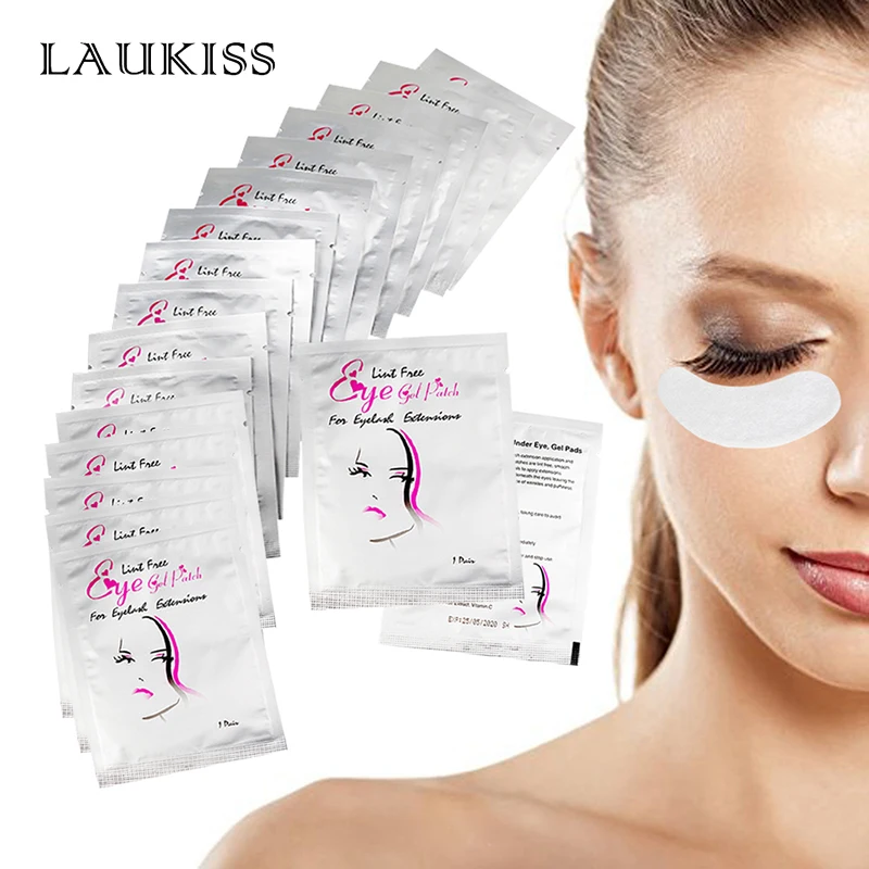 Laukiss 50/100/200 пар накладки для ресниц гелевые прививки наращивания инструменты