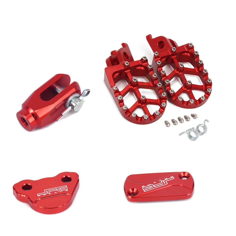 

Motorcycle Brake Clevis Front Rear Brake Reservoir Cover Foot Pegs For HONDA CRF 250R 250X 450R 450X 250RX 450RX
