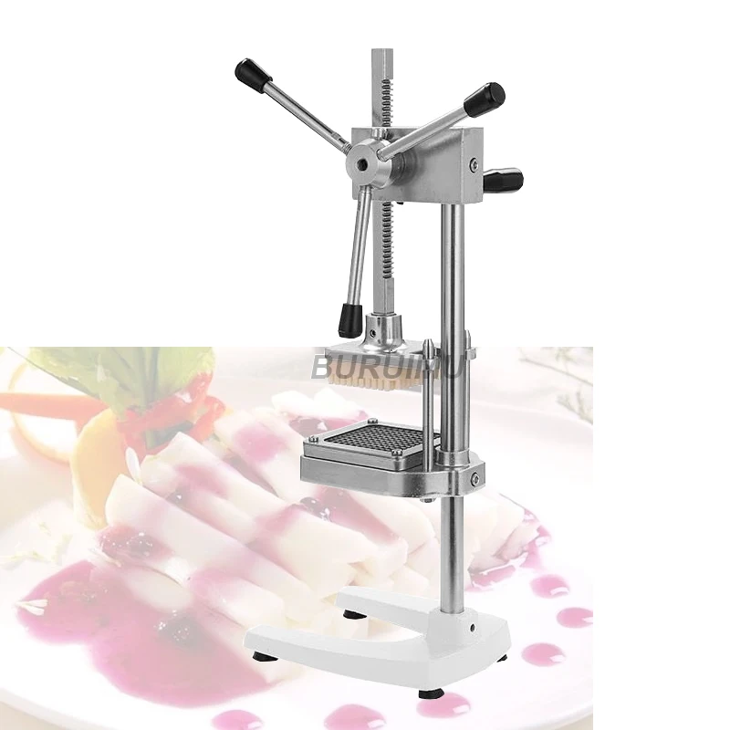 

Vertical Manual French Fries Potato Strip Cutting Machine Potato Cucumber Taro Cutters Vegetable Slicer With