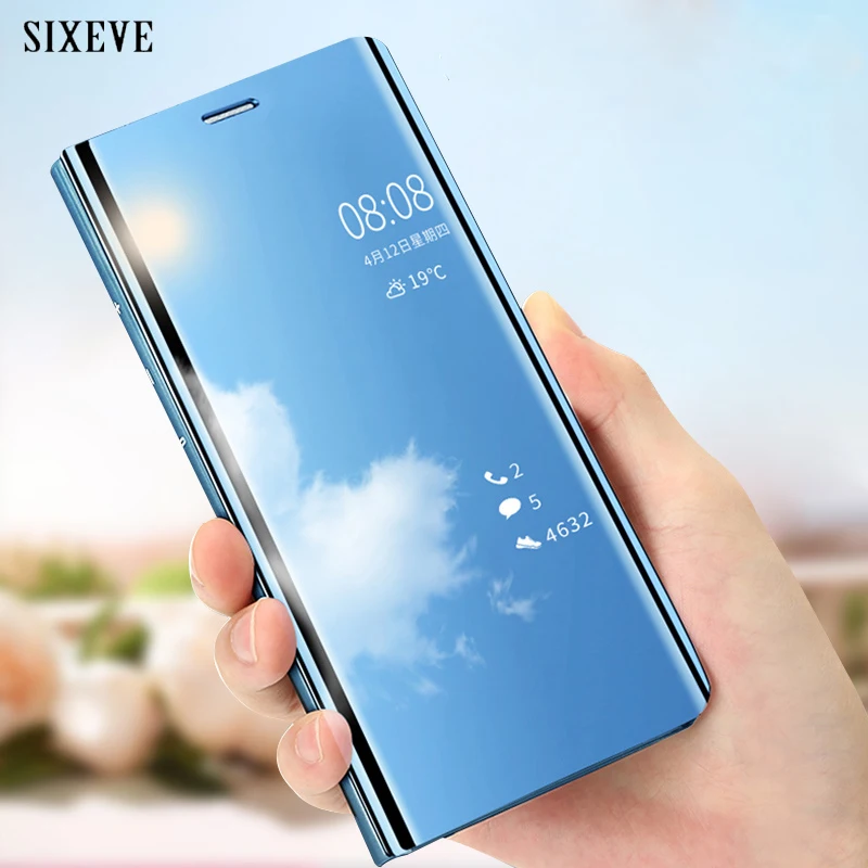 Умный зеркальный Чехол-книжка для iPhone 11 Pro Max XS XR X 10 7 8 6 S Plus Plua 8Plus роскошный