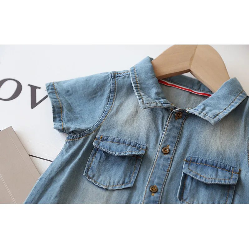 Одежда для малышей Комбинезоны с короткими рукавами новорожденных мальчиков и