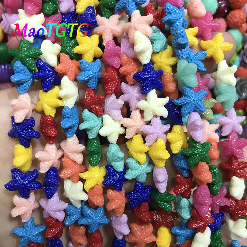 Бусины коралловые в форме морской звезды 12 мм | Украшения и аксессуары