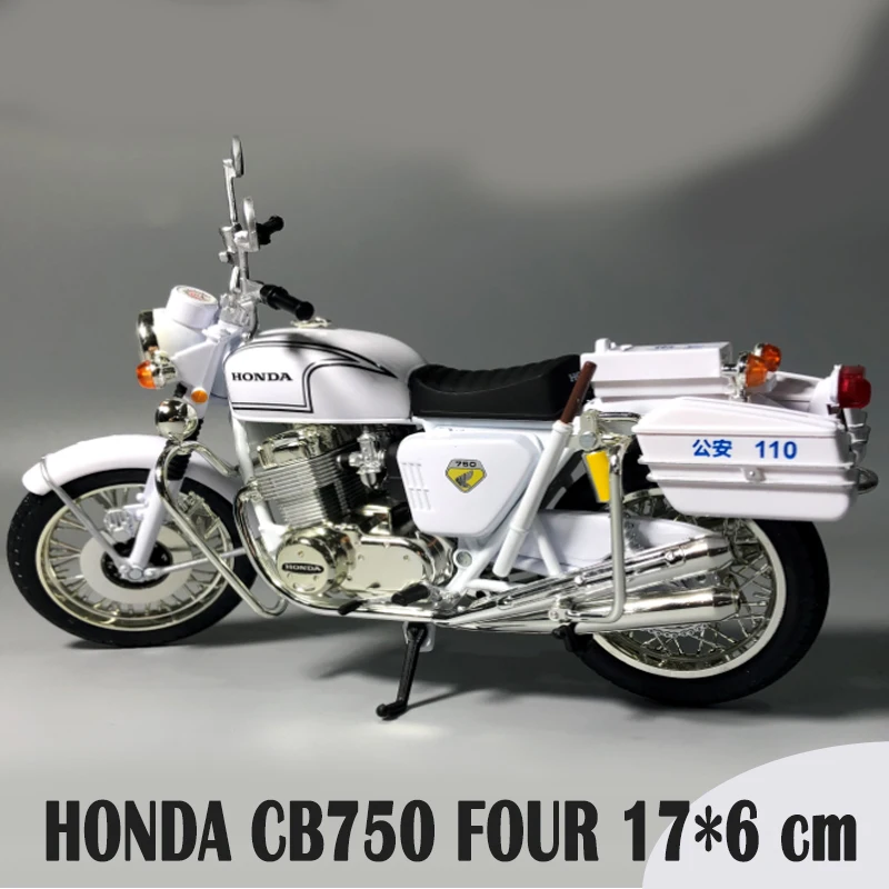 HONDA CB750 Police 1:12 HONDA CB750 Police Motorcycle Cruiser Diecast Simulation 17CM Engine Display Model Boy Birthday Gift - Цвет: HONDA CB750 Police