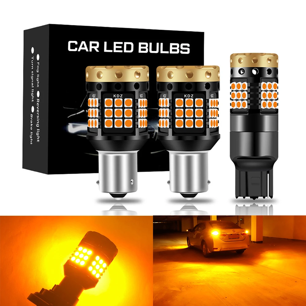 2 шт. T20 светодиодный 7440 W21W WY21W Светодиодный лампочки Canbus 3030smd 1156 P21W BA15S PY21W BAU15S лампы