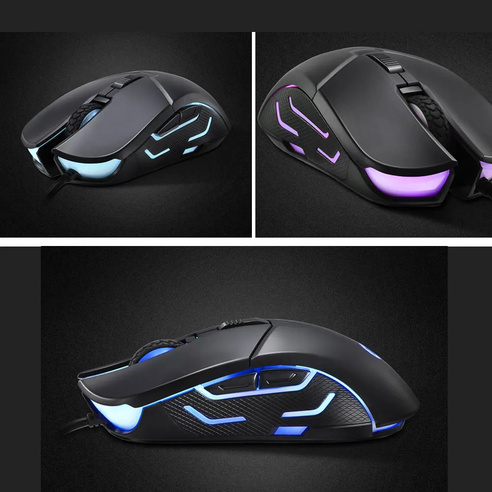 Hp G260 RGB светодиодный светильник Проводная игровая мышь профессиональная эргономичная Макросъемка 5500 dpi Мышь для ПК компьютера ноутбука Бесшумная мышь