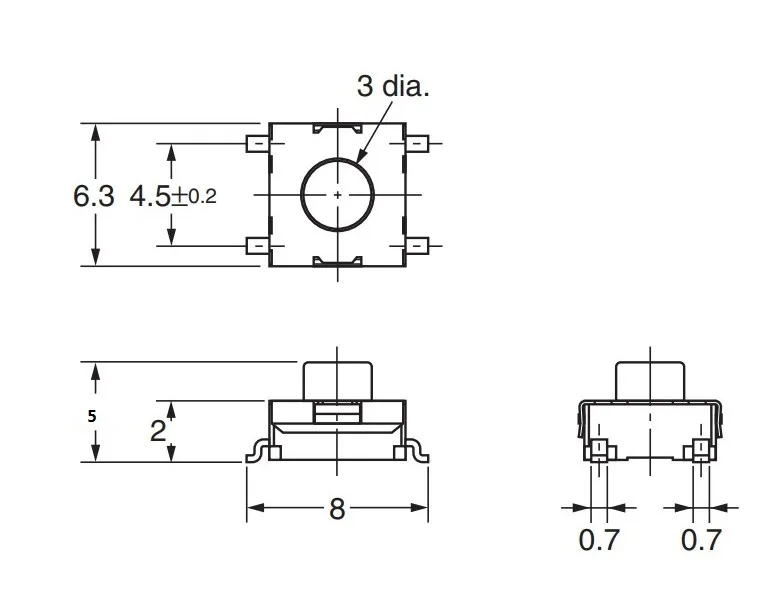 10Pcs SMD 4 фута 6*6*5 сенсорный переключатель микро кнопка переключения клавиш self