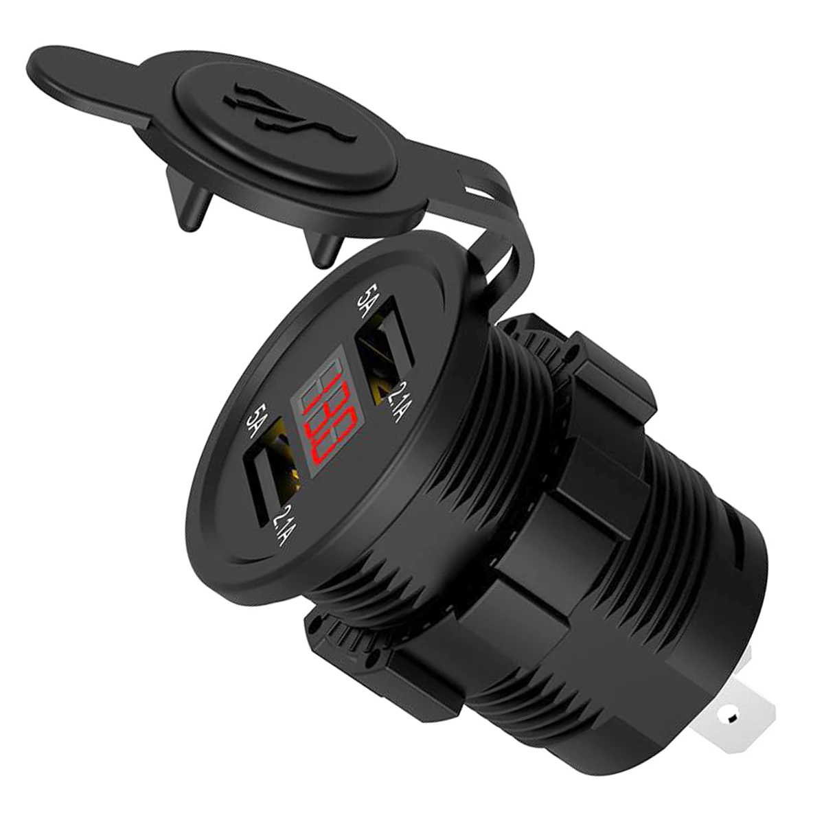 PD QC3.0 Dual USB Зарядное устройство гнездо адаптера с светодиодный вольтметр