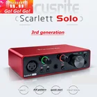 Новая Обновленная звуковая карта Focusrite Scarlett Solo (3-е поколение) с USB-интерфейсом, звуковая карта с воздушным режимом, 24 бит192 кГц, AD-конвертер