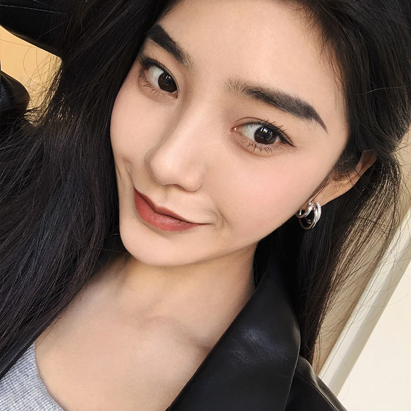 

Timeless Wonder Gorgeous Zirconia Geo Triple Hoop Earrings Women Jewelry Goth Boho Top Ins Fancy Party Statement Rare Kpop 4611