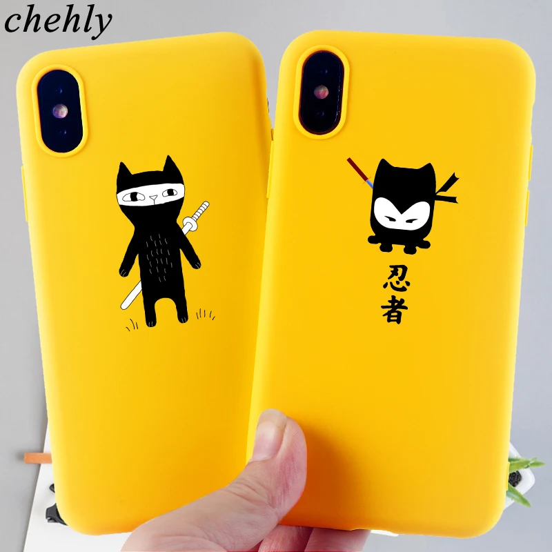 Милый чехол для телефона Minja cat IPhone 6s 7 8 11 Plus Pro X XS MAX XR забавные Чехлы мягкие