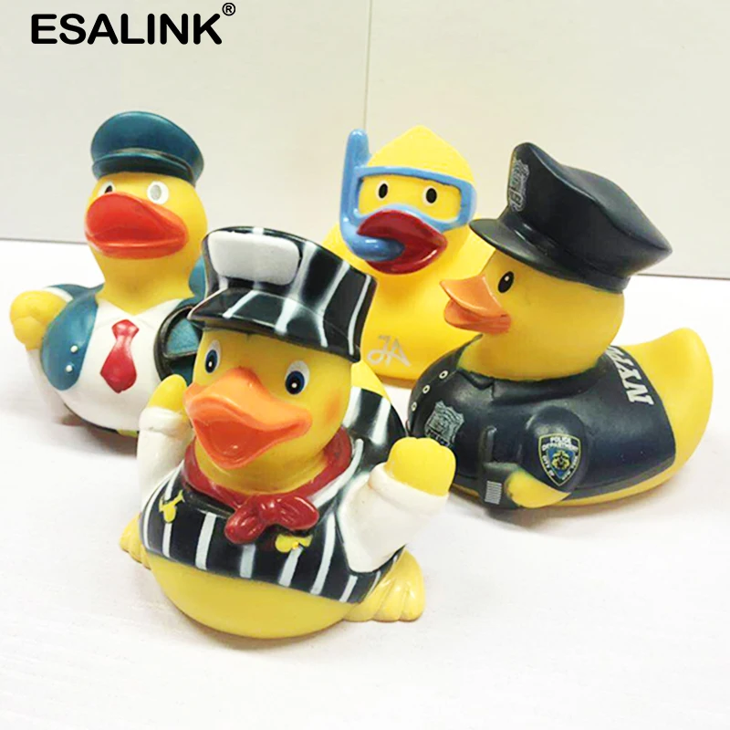 ESALINK 4 шт. 8 10 см игрушки для ванной Когнитивная плавающая игрушка резиновая утка