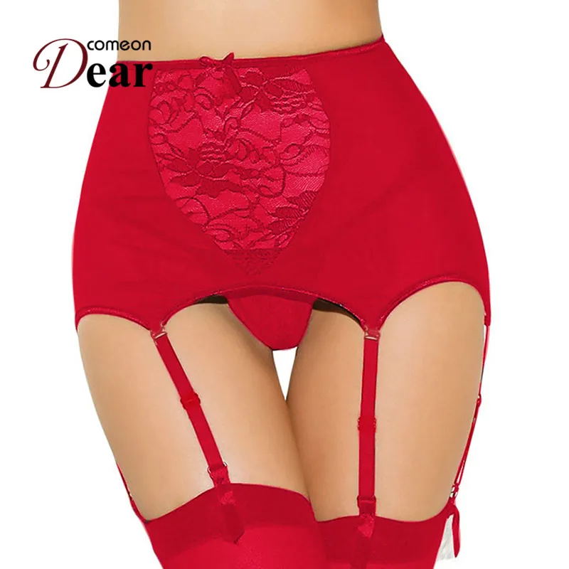 Comeondear женские с высокой талией на шнуровке трусики подвязками сексуальное