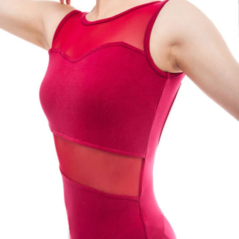 Сексуальное платье с открытой спиной без рукавов балетные трико для взрослых из