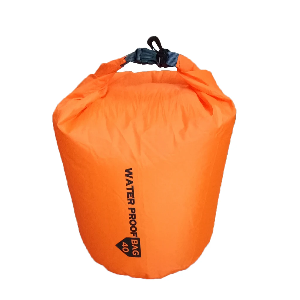 Orange Red 40L Водонепроницаемый сухой мешок сохраняет снаряжение сухой для каякинга пляжа рафтинг лодочного спорта Туризм Кемпинг Рыбалка каноэ плавающий дрейфующий - Цвет: Orange Red 40L