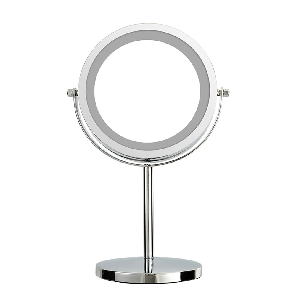 

10X Magnifying Makeup Mirror with Light Led Cosmetic Mirrors Round Shape Desktop Vanity Mirror Double Sided 7Inch Vanity Mirror