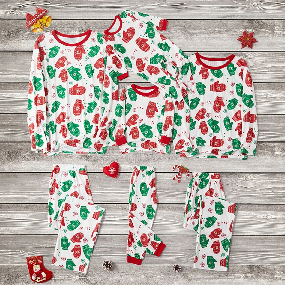 

Christmas Family Clothes Set Fashion Adult Kids Pajamas Set Cotton Nightwear Sleepwear Red Pyjamas Matching Family Outfits