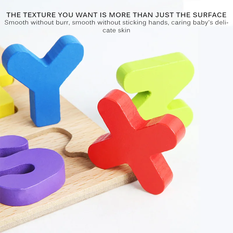

Puzzle Wooden Alphabet Number Toys Kids Learning Jigsaw Letter Matching Puzzle Preschool Early Educational Baby Toys