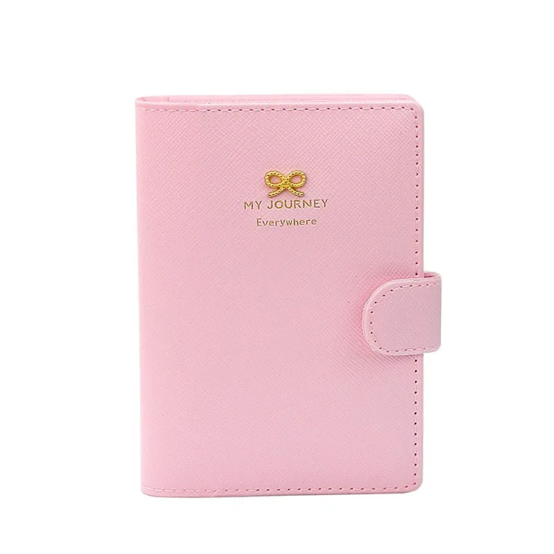 

Sweet Bowknot Crown Buckles Passport Holder Protect Cover Case Organizer