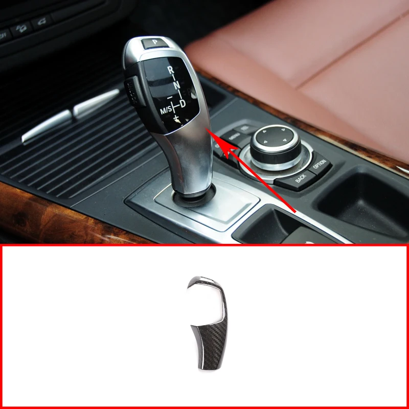 

Внутренняя часть автомобиля из углеродного волокна, крышка головки переключения передач, аксессуары для BMW X6 E71 X5 E70 5 Series F10 2008-2013 Левосторонн...