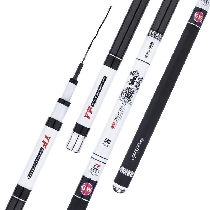 Long Sections Telescopic Fishing Pole Carbon Fiber Super Hard Carp Wedkarstwo Olta Pesca 3.6/4.5/5.4/6.3/7.2m Taiwan Fishing Rod enlarge
