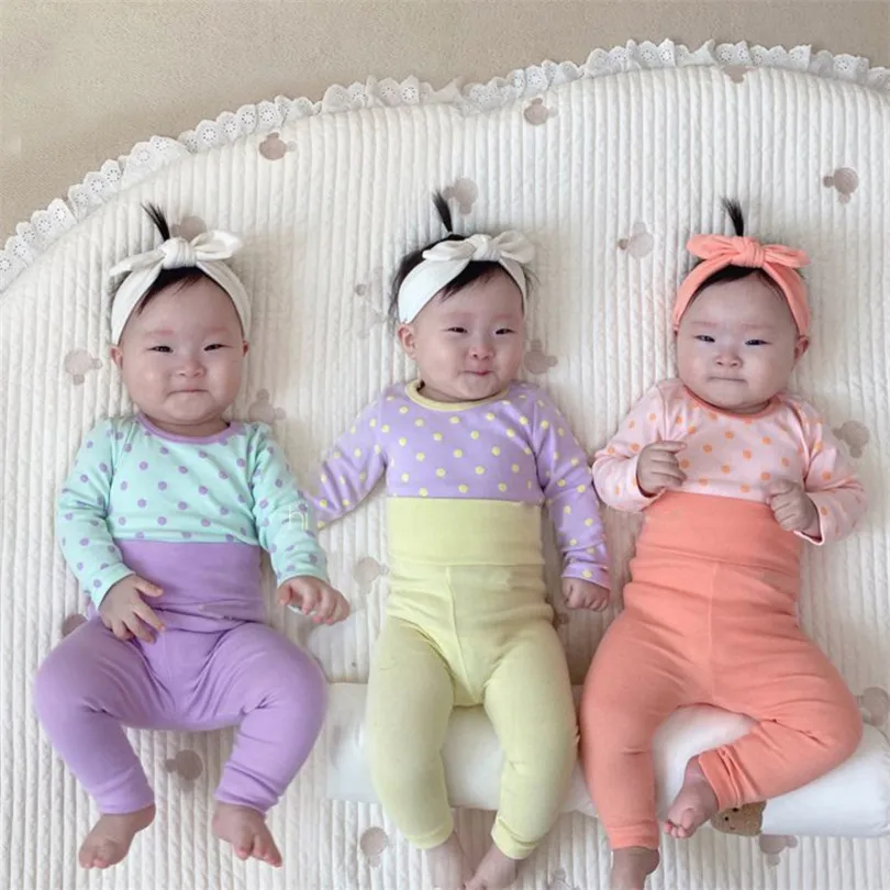 

Baby Clothing Set Newborn Bodysuits + Pants 2pcs Autumn Infant Baby Girls Boys Clothes Cotton Long Sleeve Baby Outfits Tracksuit