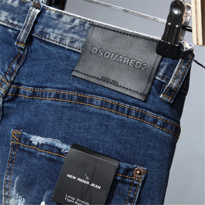 

Italian famous brand dsquared2 jeans pants men and women slim jeans denim trousers buttons black pencil pants jeans dsq D2 1079