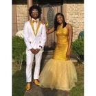 Новый модный смокинг с лацканами с острыми углами для жениха, мужские свадебные смокинги, мужской официальный Блейзер, пиджак для выпускного, костюм (пиджак + брюки + галстук)