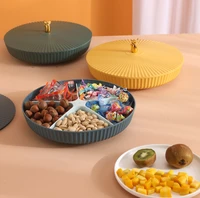 rotating light luxury candy dried fruit plate snacks separate modern snacks home snack box living room coffee table fruit plate