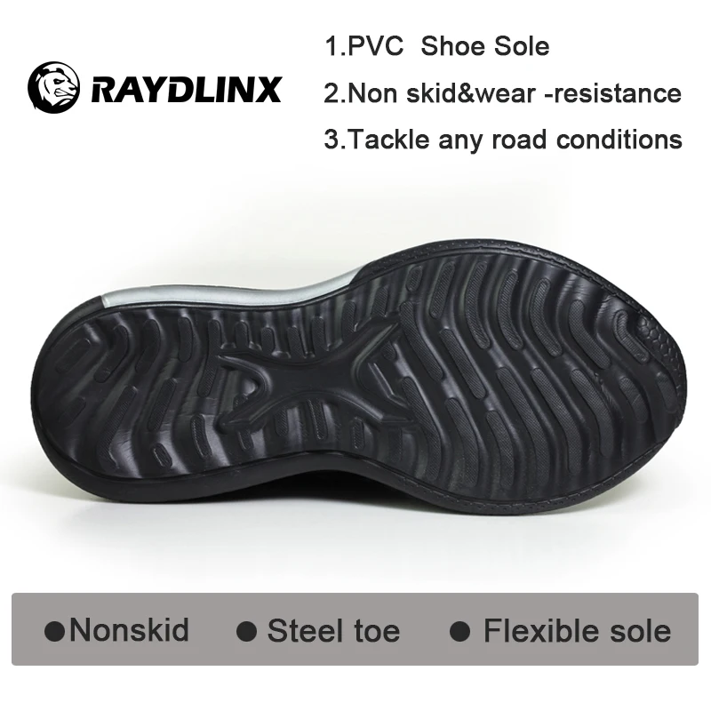 RAYDLINX Men's Protective Shoes Anti-Smash New Electrician Shoes Lightweight Breathable Industries Construction Work Shoes  