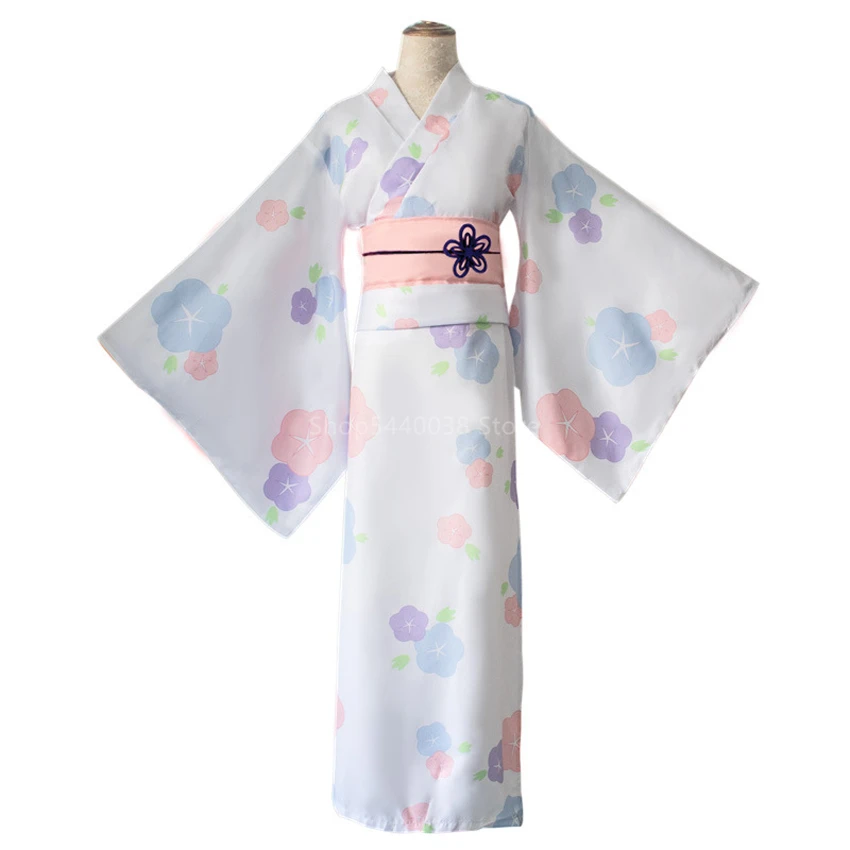 5 шт. Аниме Косплей японское кимоно костюмы для женщин Hanfu Haori юката Оби кардиган