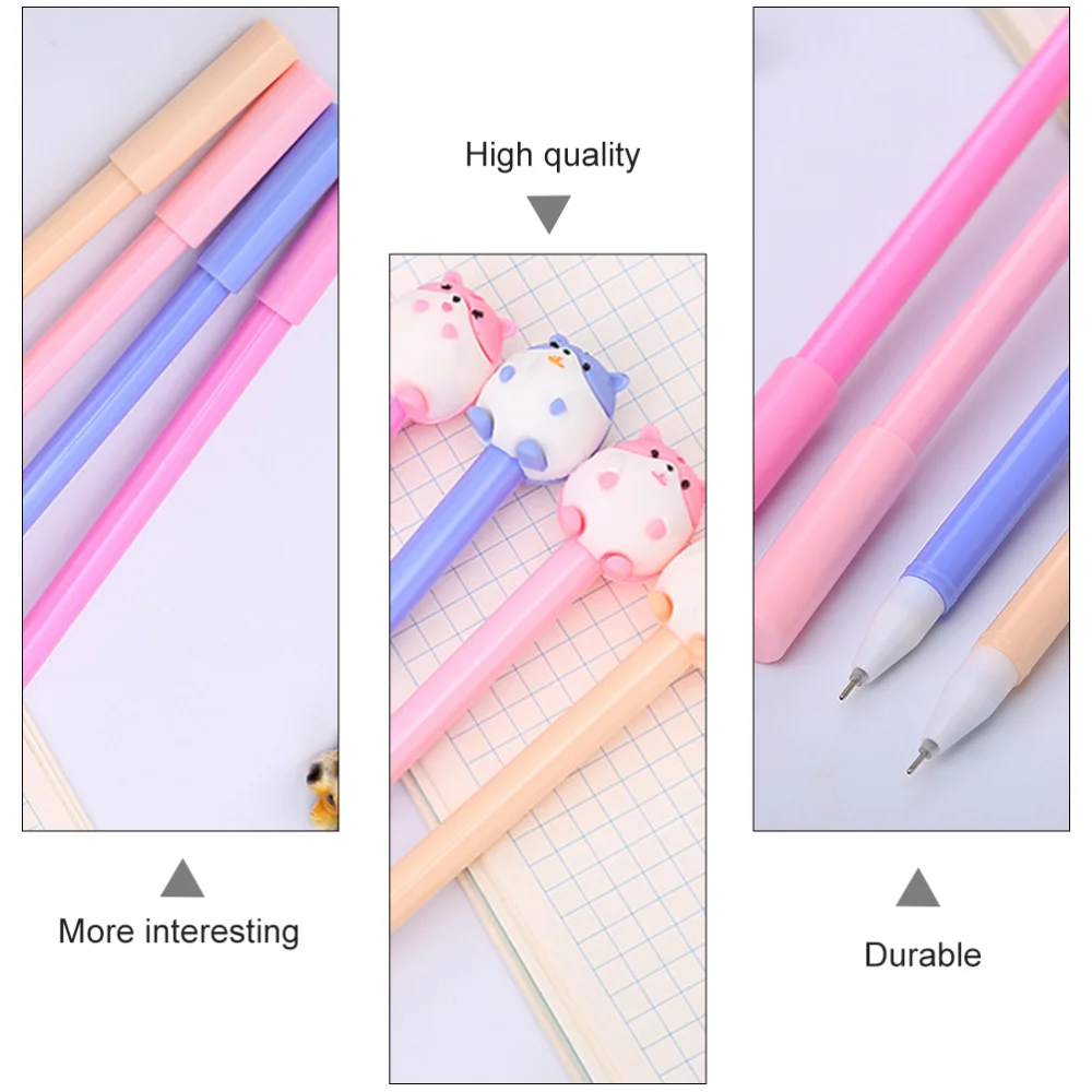 

12 Pcs 1 Set Practical Hamster Pen Cover Design Pens Creative Neutral Pens