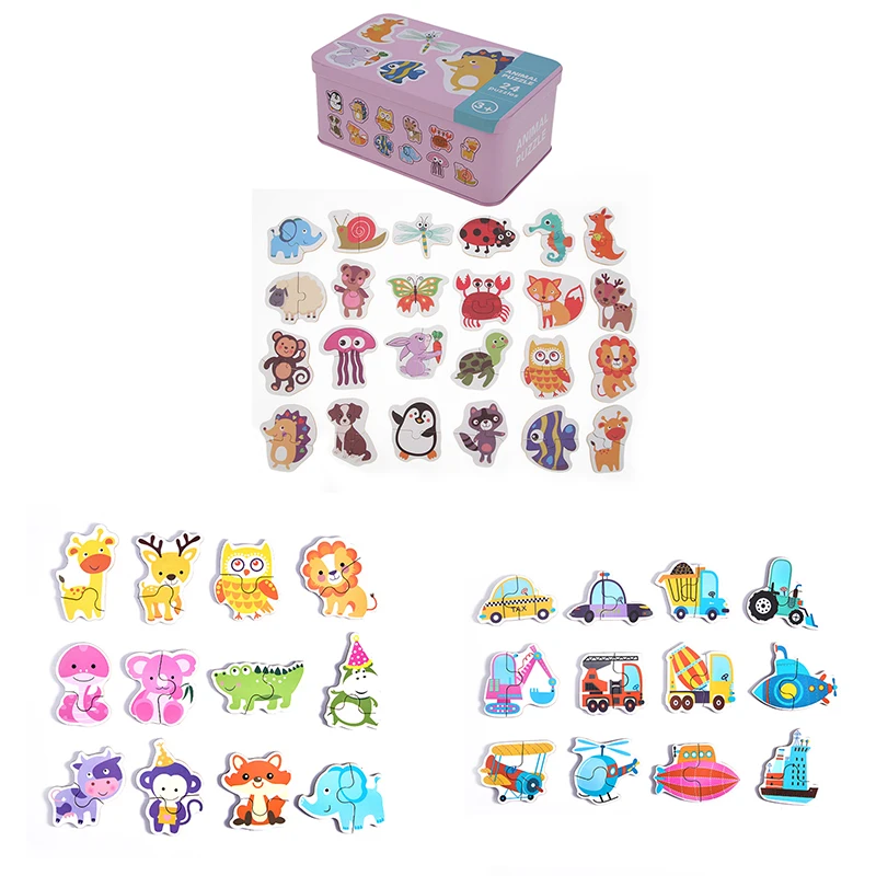 Монтессори игра ранняя развивающая игрушки головоломка Карта мультфильм трафик