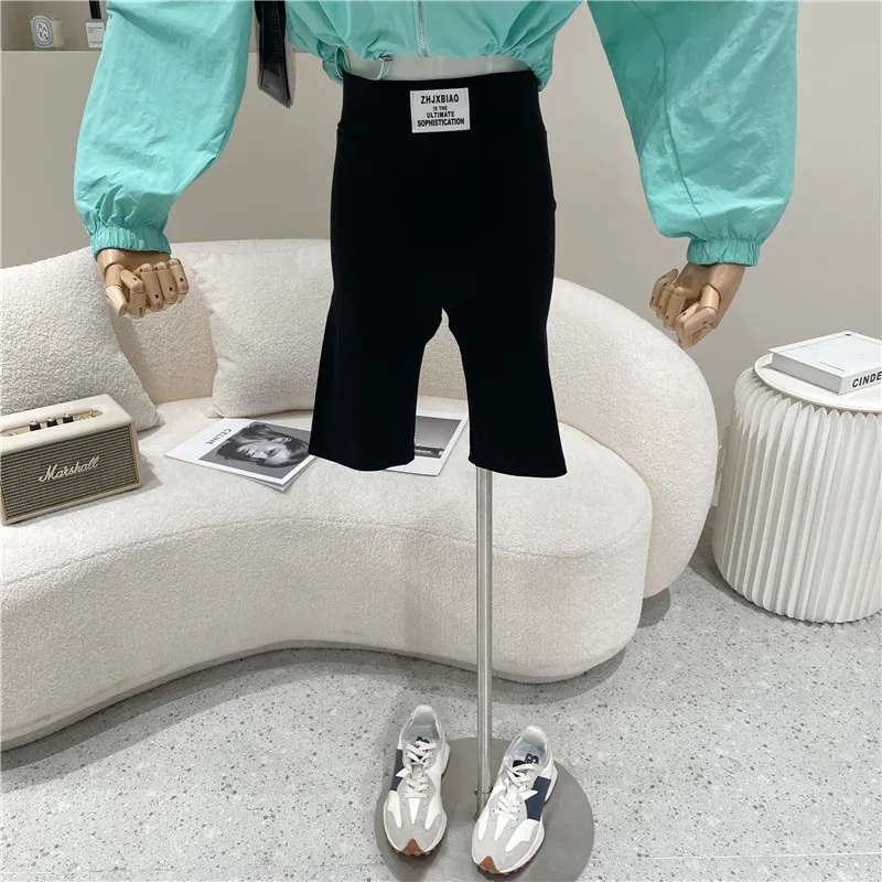 

Niche Design Women's Spring Summer 2021 Fashion Label Elastic Tight Sports Capris Versatile Yoga Pants Casual Leggings