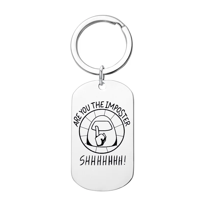 Горячие игры среди нас брелок из нержавеющей стали подарок для пары мужчин