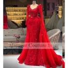Очаровательные красные платья русалки для выпускного вечера 2021, традиционные платья для выпускного вечера с аппликацией сердечком, Vestido De Fiesta