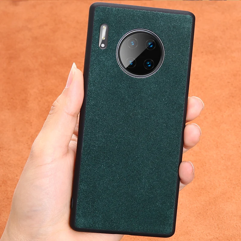 Чехол для телефона из натуральной коровьей замши Huawei Mate 30 20 P20 P30 Lite P40 Pro Y7 Y6 2019 Honor 10