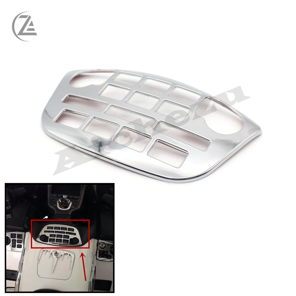 

ACZ Motorcycle Radio Accent Panel Decoration Chrome Fairing Control Accent for Honda Goldwing GL1800 2001-2011