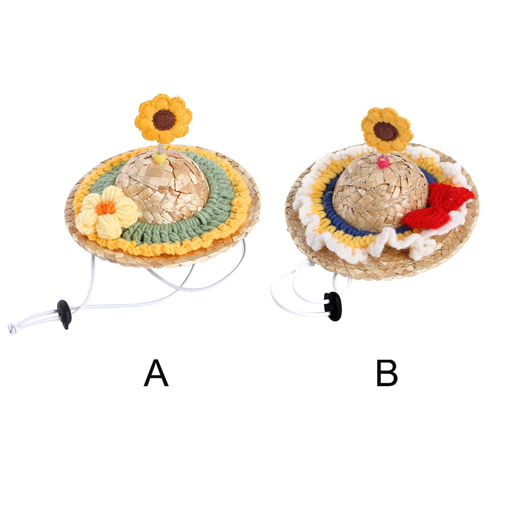 Забавные аксессуары для украшения сомбреро соломенная шляпа щенков и домашних