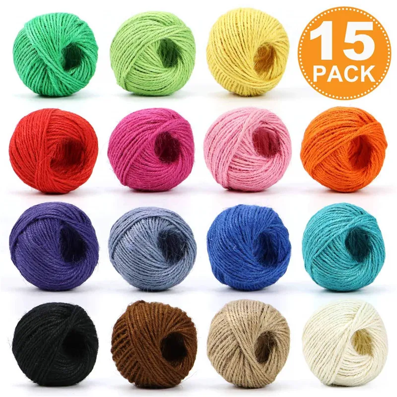 50 м натуральный джутовый шпагат джутовая веревка ремесла подарок Рождественская