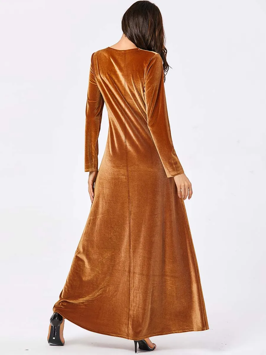 Марокканский кафтан модное платье большого размера для осени и зимы абайя