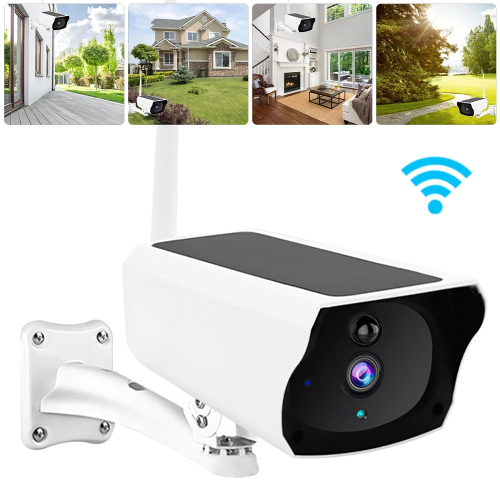 

Беспроводная Wi-Fi камера 1080P с солнечной панелью, аккумулятором и сигнализацией движения