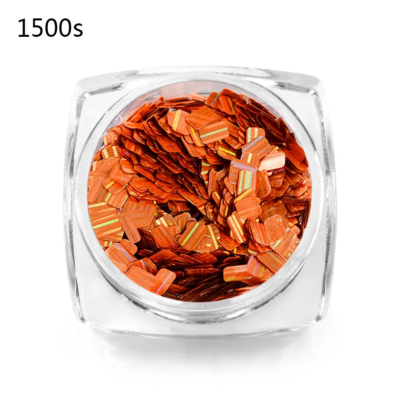 W3844 Mtssii 1 коробка лист хлопья ногтей блестящая голографическая палитра блесток для ногтей падение кленовый лист форма блеск для украшения ногтей - Цвет: W3844