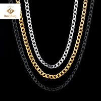 2021 stainless steel figaro chain necklace for women men unisex golden link chain necklace trendy fashion jewelry