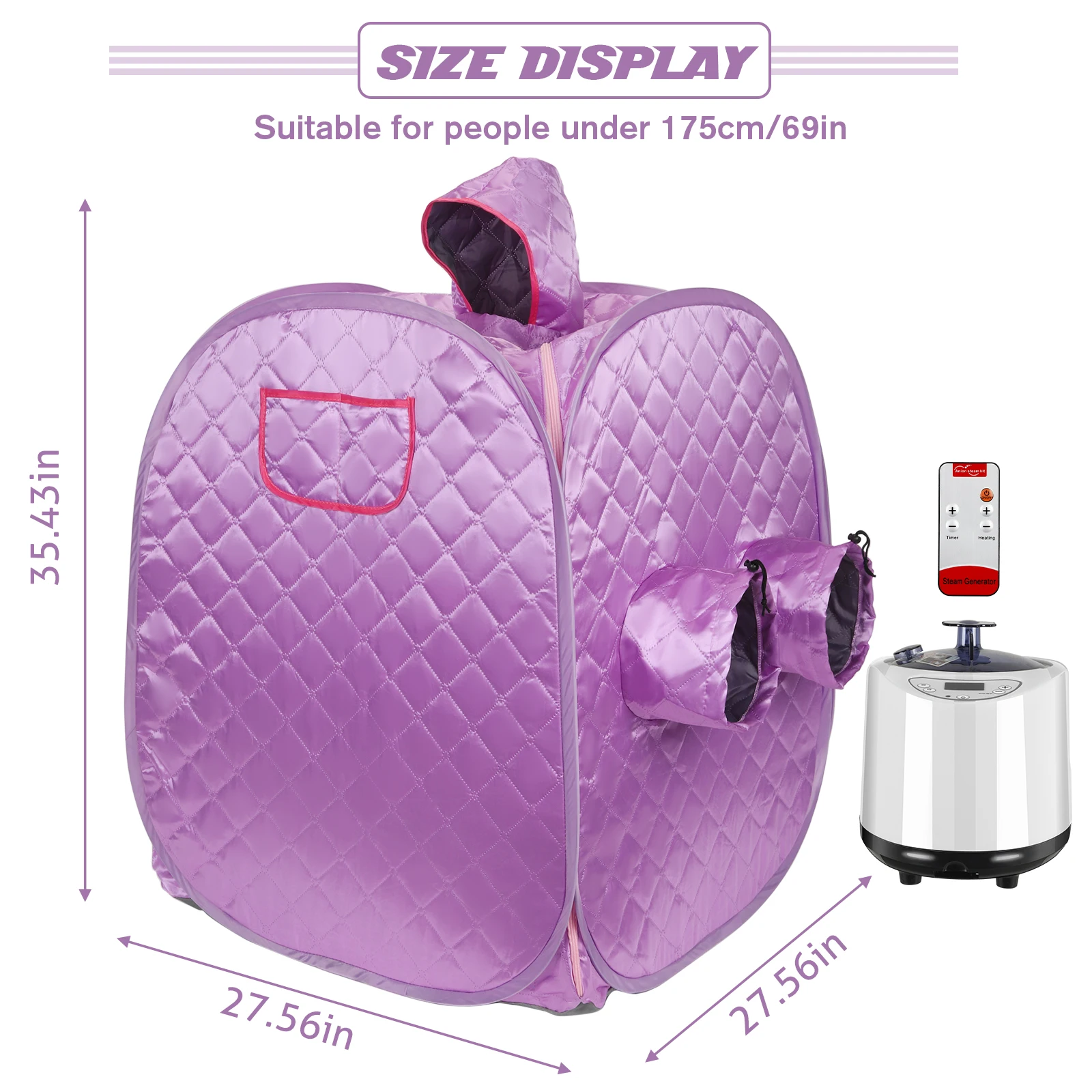 

Portable Sauna For Household Use Single Sauna With Foldable And Steamable Feet Storage Bag Remote Control Fumigation Machine New