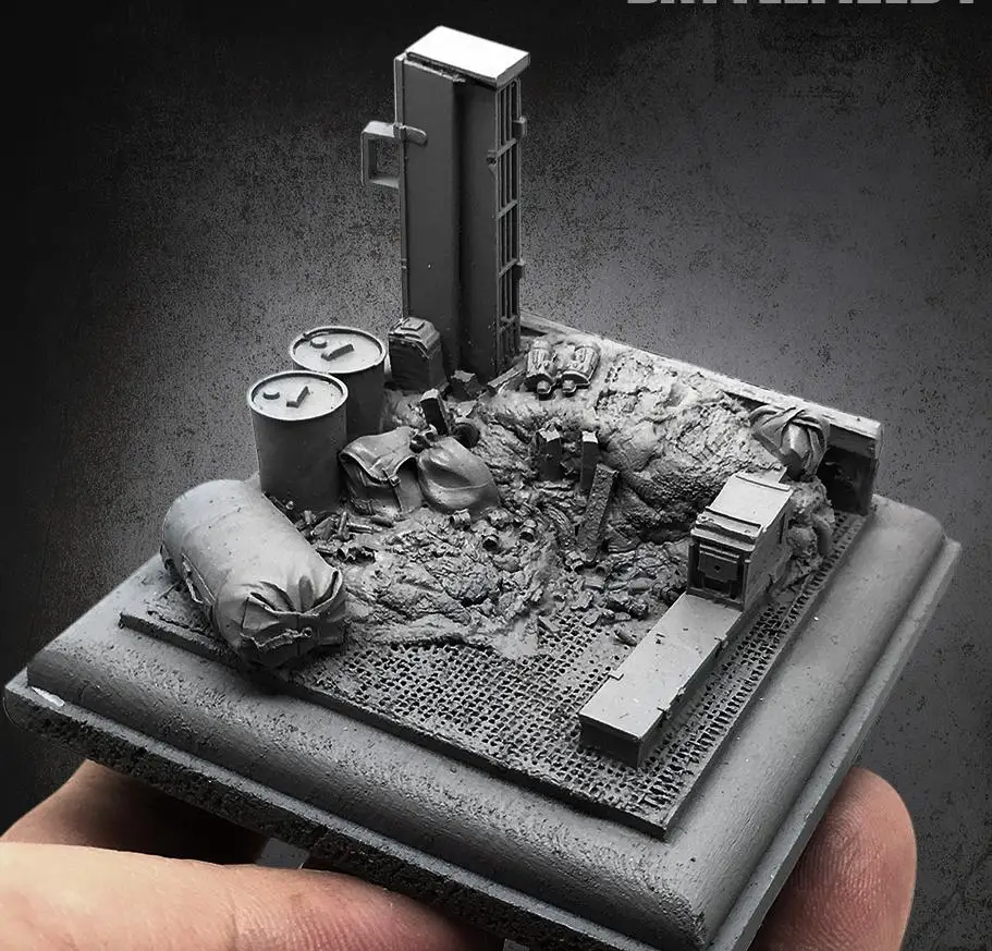 1/35 60 мм(широкий) каучуковый комплект солдата здания платформы/База китайский разобранный и Неокрашенный - Цвет: 1 piece