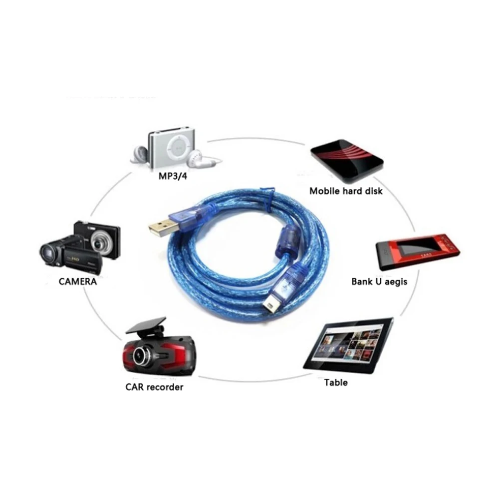 30 см 150 3м 1 шт. USB Кабель зарядного устройства для передачи данных 2.0A Тип Папа-папа