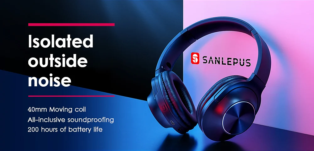 SANLEPUS D02, Беспроводные спортивные наушники, Bluetooth наушники, 5,0, гарнитура, свободные руки, наушники для iPhone, Xiaomi, huawei, samsung